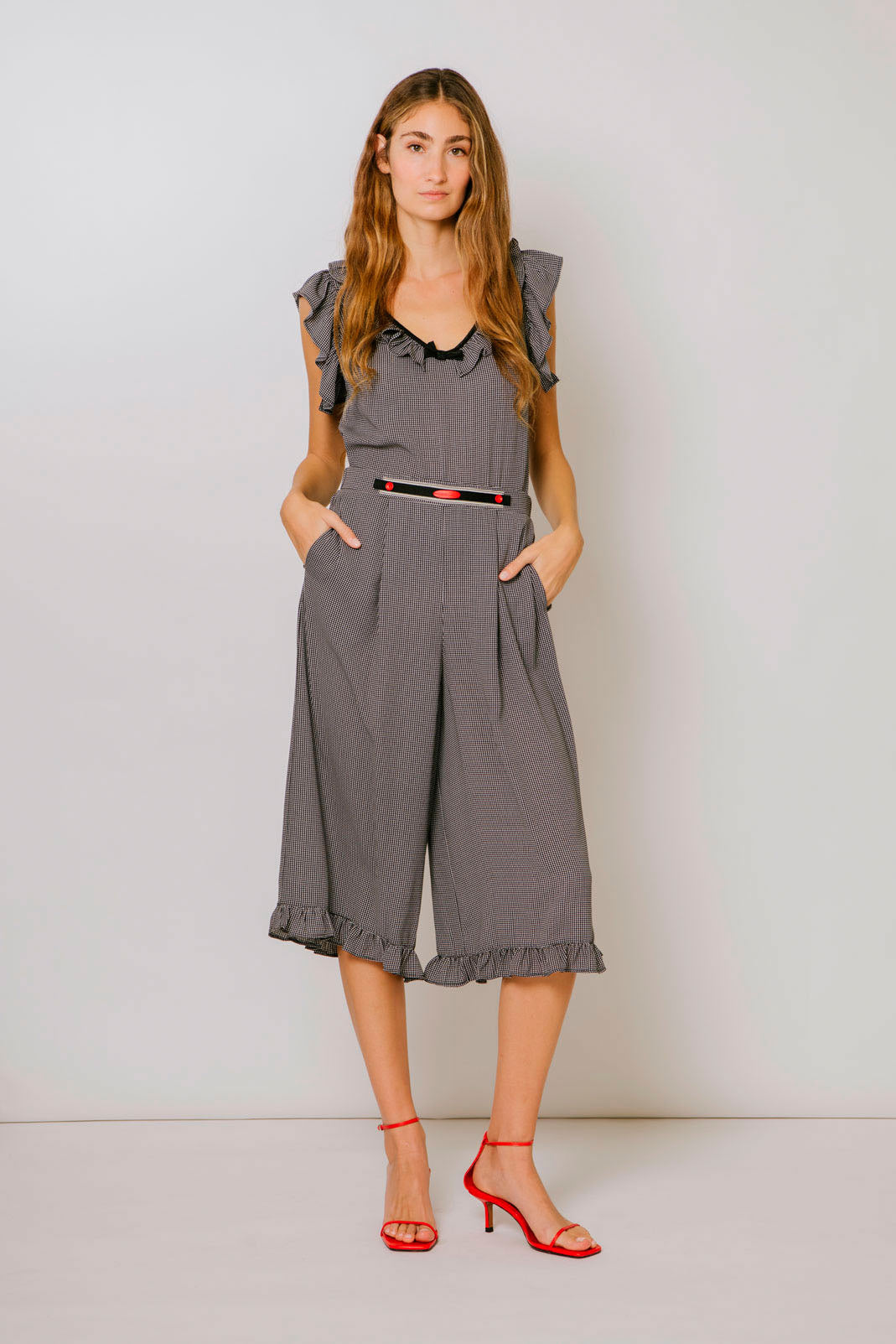 PANTALON VOLANTE Negro