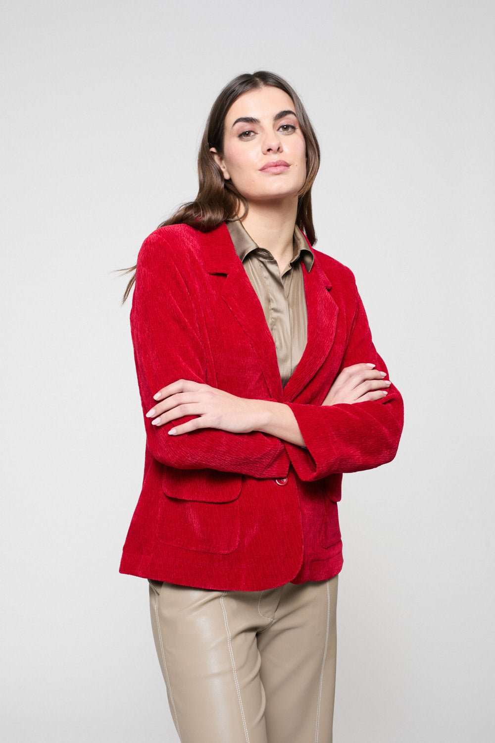 Chaqueta Terciopelo Lucia Rojo