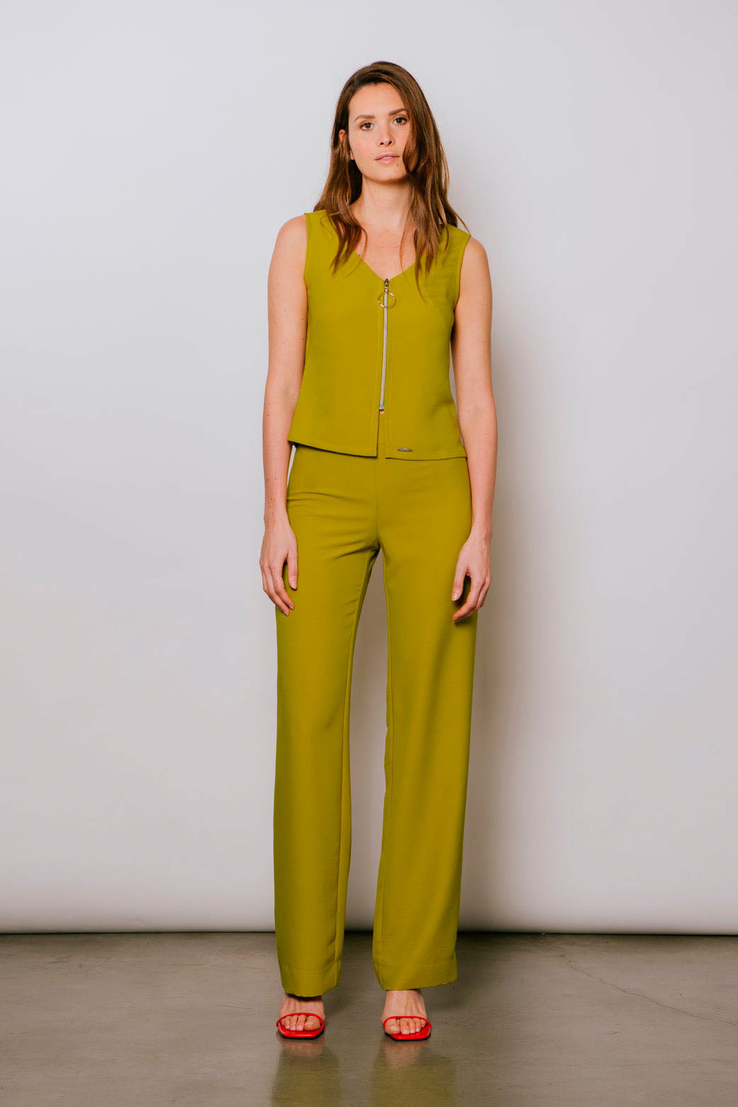 BLUSA CHALECO CREMALLLERA Aceite
