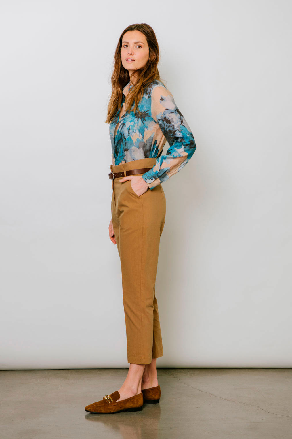 PANTALON PLIEGUE Camel
